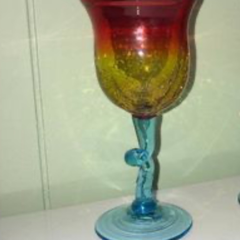 Ryukyu Glass mini wine glass cup graduation